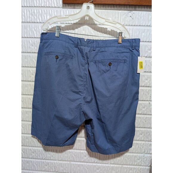 Cremieux Men's Blue Solid 100% Cotton Mid-Rise Chino Shorts Size 38 NWT - Picture 4 of 7